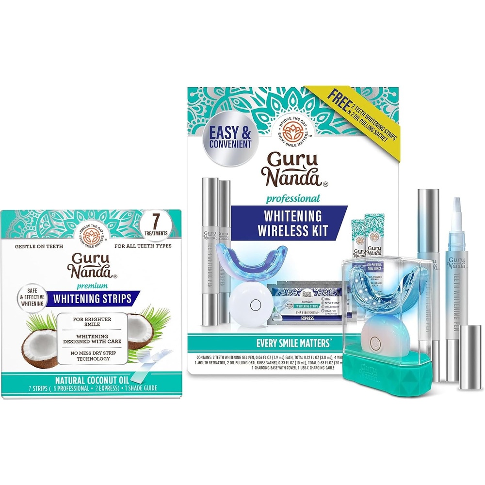 image:imageGuruNanda Ultimate Whitening Duo Professional LED Whitening Kit amp 7Day Whitening Strips for Removing Surface Stains amp Achieving a Brighter Smile OnThego